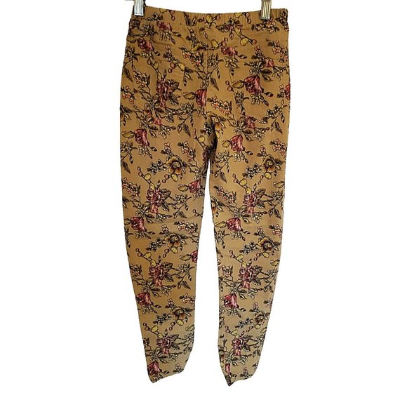 Red Jeans Womens Stretchy Floral Pull On Ankle Pants Jeans Size Small - Picture 4 of 4